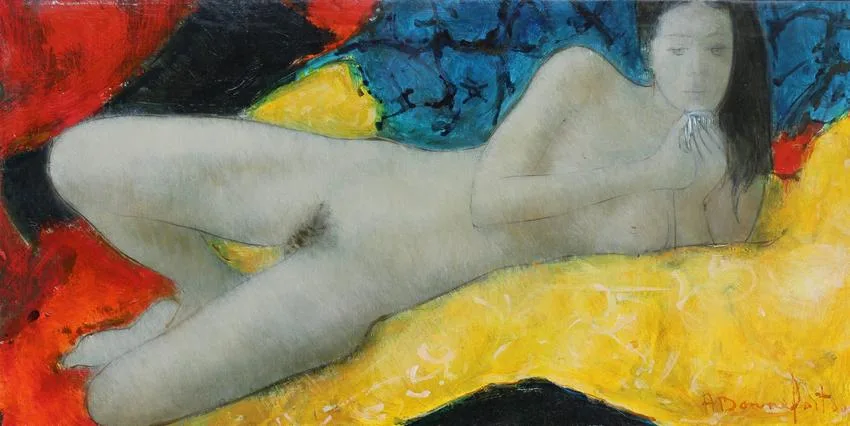 Tranquilite by Alain Bonnefoit, Oil on Canvas, sold Dec 2022