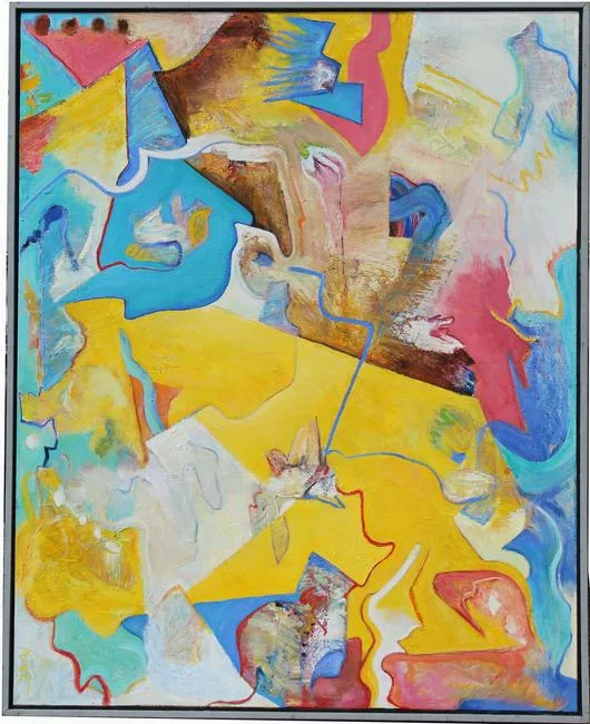 Yellow Menagerie by Thomas Koether, Oil on Canvas, offered Dec 2022