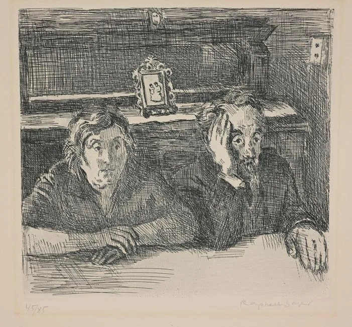 Untitled by Raphael Soyer, Etching, sold Dec 2022