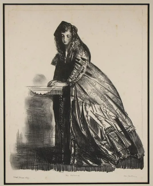 The Actress by George Bellows, 1923, Lithograph, sold Dec 2022