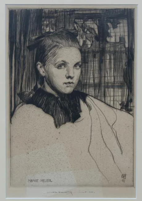 William Lee Hankey, Marie Helen, Drypoint