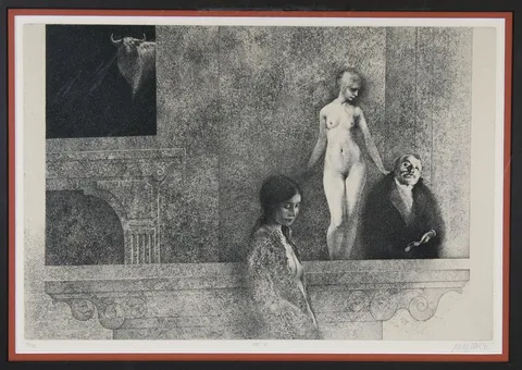 The Jolly Corner by Peter Milton, Etching, offered Dec 2022
