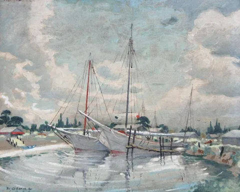 Joseph Paul di Gemma, Tarpon Springs, Oil on Board