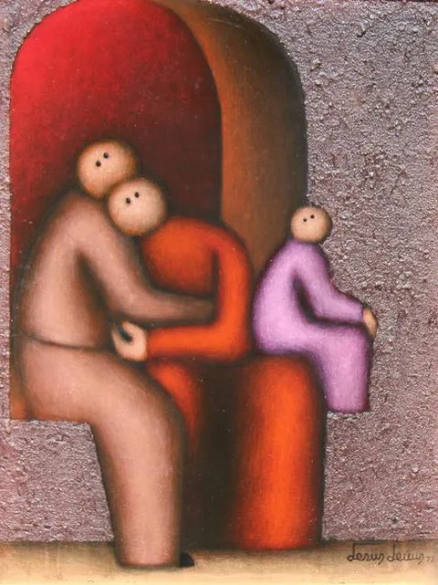 Untitled by Jesus Mariano Leuus, Acrylic and marble, sold Dec 2022