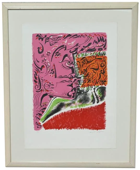 André Masson, Visage, Lithograph on Arches