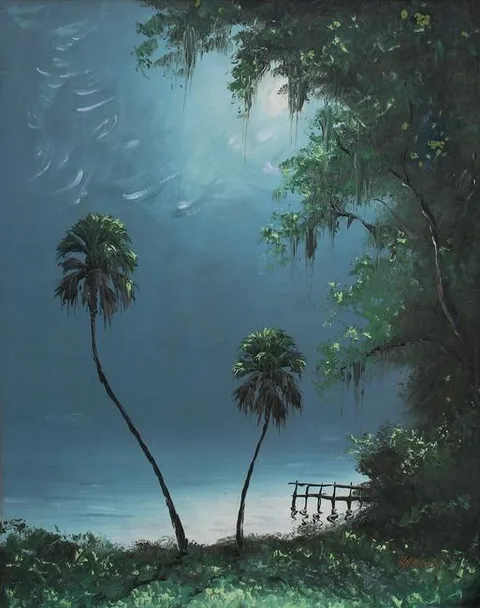 Harold Newton, Untitled, Oil on Upson Board