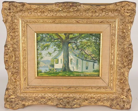 Lake Banook by Ricardo Gómez Campuzano, Oil on Board, sold Feb 2023