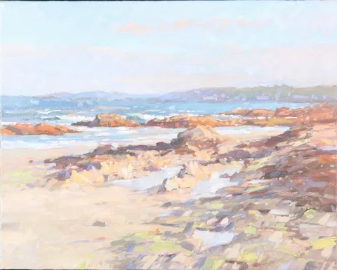 Low Tide Rocks by Colin Page, Oil on Canvas, offered Feb 2023