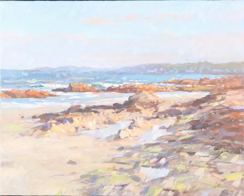 Colin Page, Low Tide Rocks, Oil on Canvas