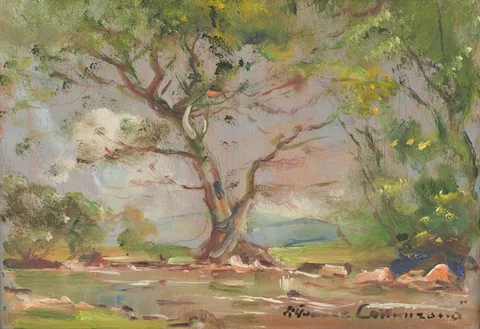Untitled by Ricardo Gómez Campuzano, Oil on Board, sold Feb 2023