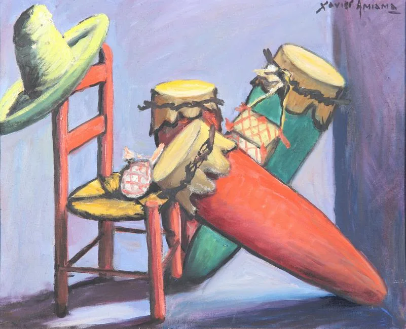 Untitled by Xavier Amiama, Oil on Canvas, sold Feb 2023