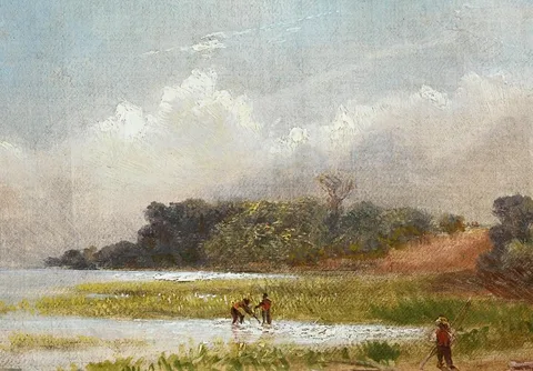 Untitled by Aaron Draper Shattuck, Oil on board, offered Feb 2023