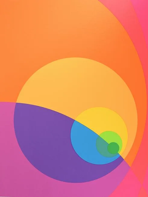 Herb Aach, Split Infinity #B530, Color Serigraph