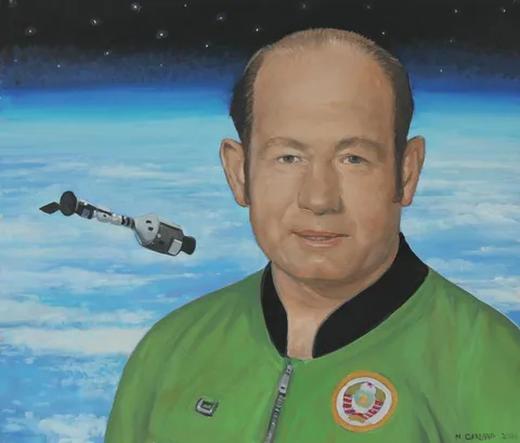 Michael Garland, Alexei Leonov, Acrylic on Illustration Board