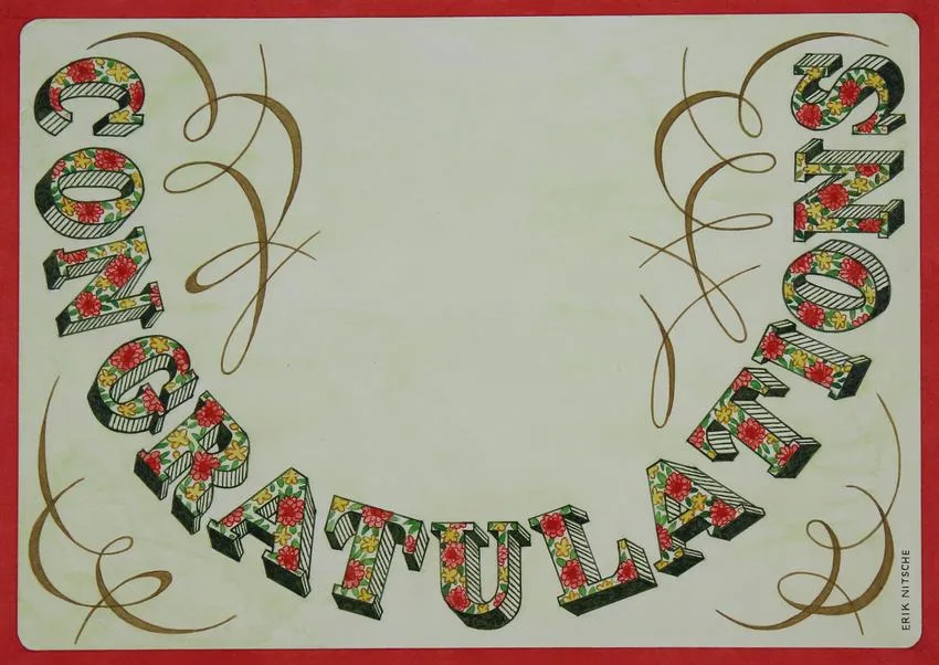 Congratulations by Erik Nitsche, Mixed Media on Illustration Board, sold Feb 2023