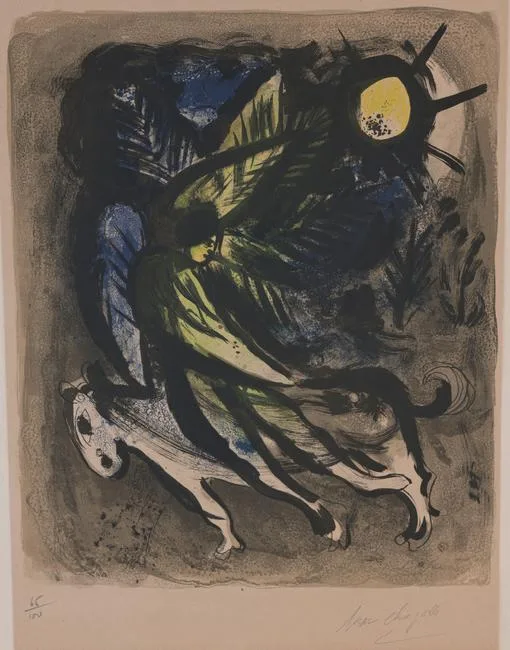 L'Ange by Marc Chagall, 1960, Color Lithograph, sold Apr 2023
