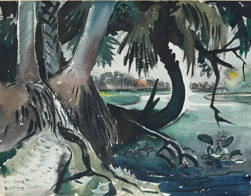Untitled by Hilton Leech, Watercolor, sold Apr 2023