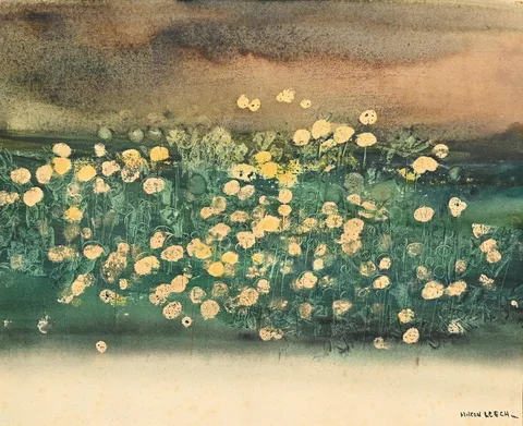 Hilton Leech, Dandelions, Watercolor/Gouache