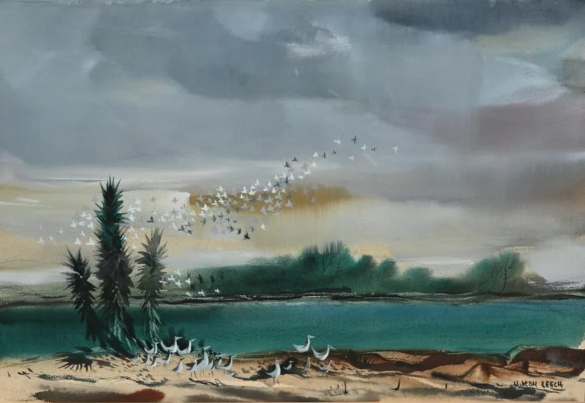 Untitled by Hilton Leech, Watercolor, sold Apr 2023