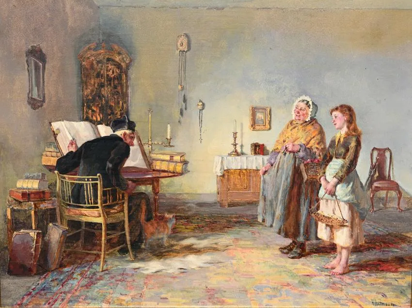 Howard Helmick, Presents for the Priest, Watercolor/Gouache on Paper
