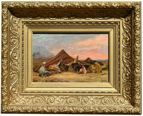 Paul-Albert Girard, An Encampment in the Desert, Oil on Canvas