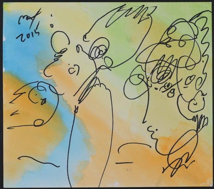 Blushing Beauty by Peter Max, 2015, Mixed Media, sold Apr 2023