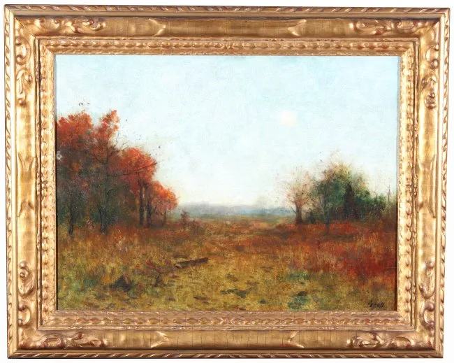 Autumn by Albert Lorey Groll, Oil on Board, sold Apr 2023
