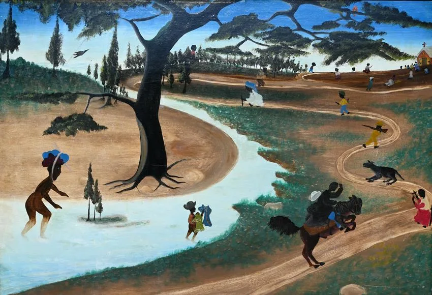 Bourmond Byron, Untitled, Oil on Board