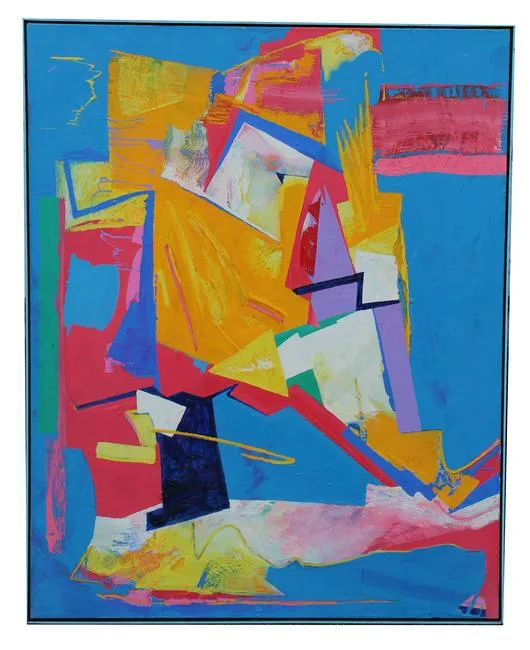 Triple Beam by Thomas Koether, Oil on Canvas, sold Apr 2023
