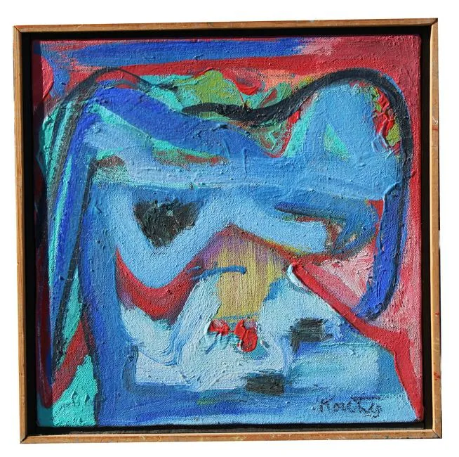 Thomas Koether, Watcher, Oil on Canvas