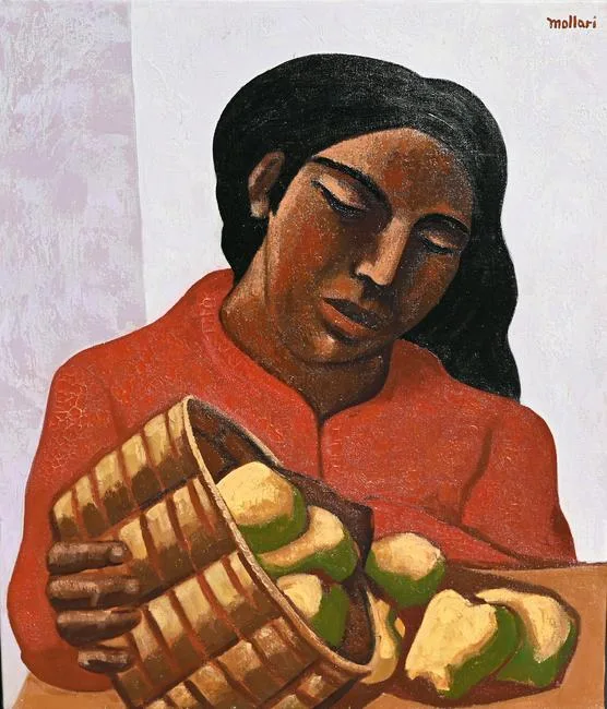 Canasto Con Frutas by Mario Miguel Mollari, Oil on Canvas, sold Apr 2023