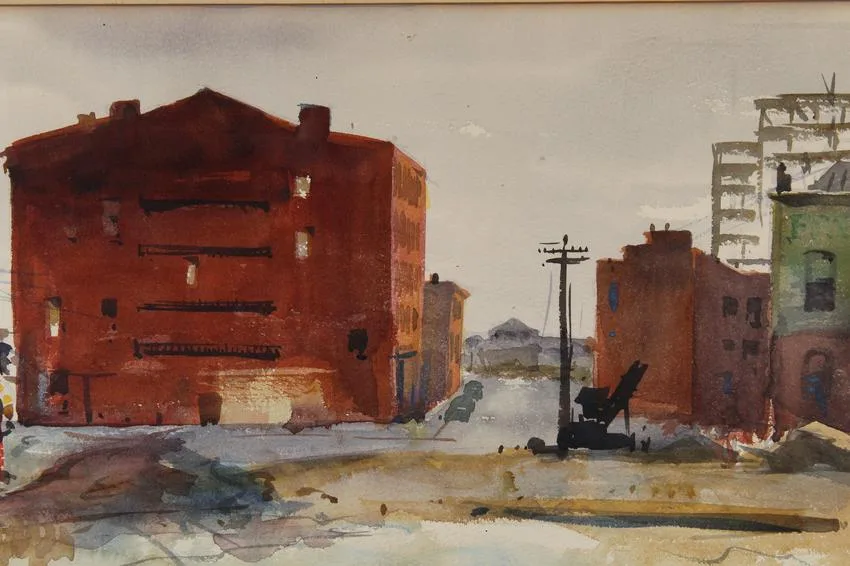 Buffalo by Staats Cotsworth, Watercolor, offered Apr 2023