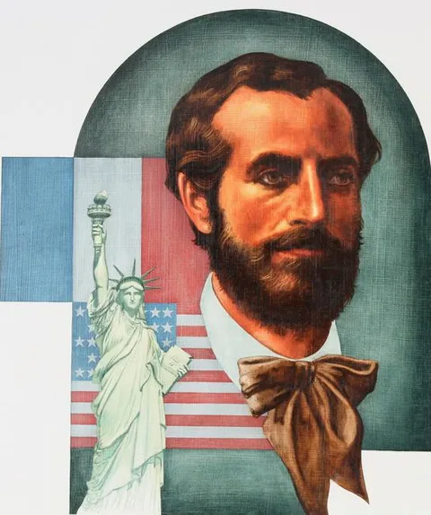David K. Stone, Frederic Bartholdi/Statue of Liberty, oil on Masonite