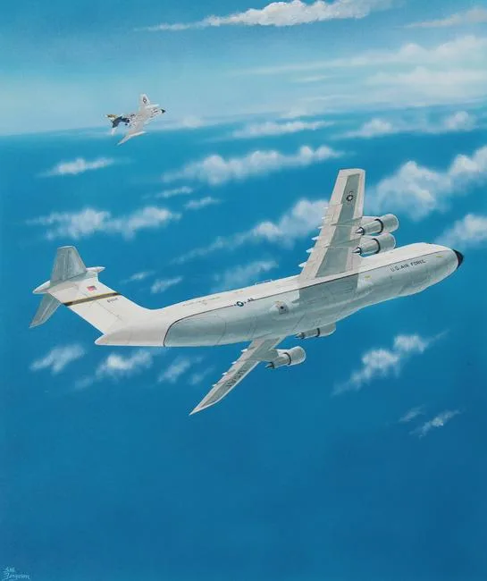 C-5A Galaxy by Steve Ferguson, Acrylic on Cold Press Illustration Board, sold Apr 2023