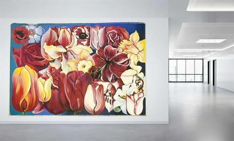 Lowell Nesbitt, Crowded Garden Part II (1980), Oil on Canvas