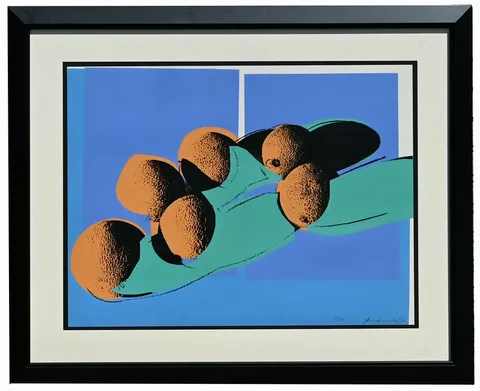 Andy Warhol, Cantaloupes I, from Space Fruit: Still Lifes, 1979, Screenprint in color, on Lenox Museum Board, the full sheet