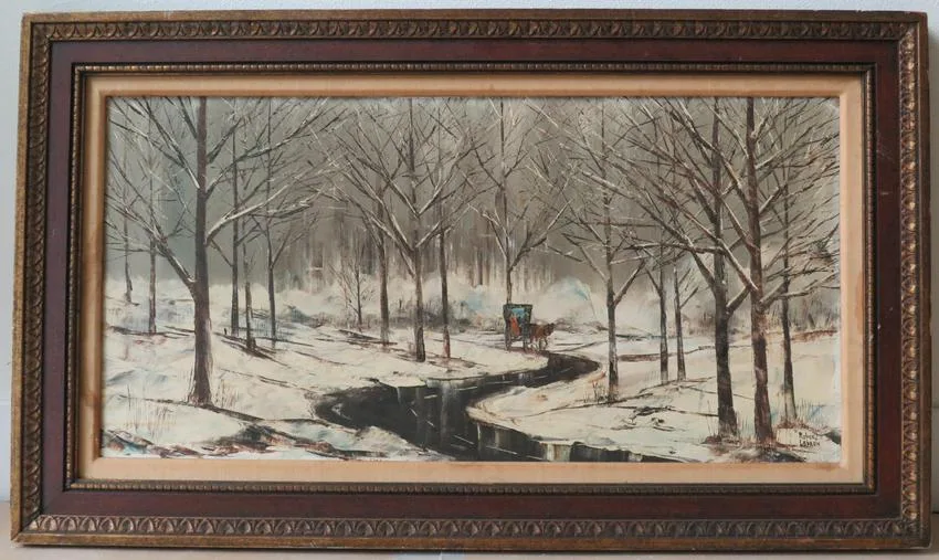 Winter in Central Park by Robert Lebron, Oil on Canvas, offered Jun 2023
