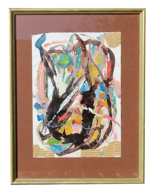 Something Feminine by Thomas Koether, Collage/oil on Paper, sold Jun 2023