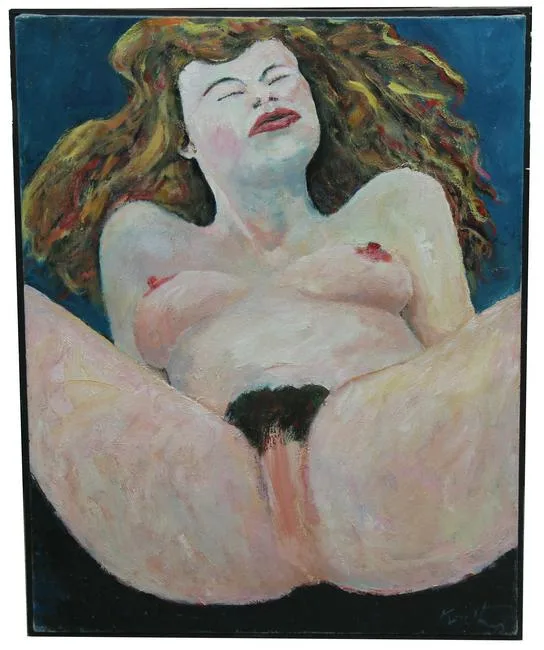 Nude Premonition by Thomas Koether, Oil on Canvas, offered Jun 2023
