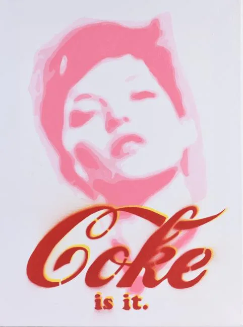 Coke Is It by Ben Frost, 2008, Screenprint on canvas, offered Jun 2023