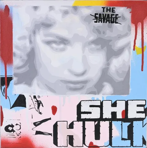 Ben Frost, The Savage She Hulk, 2007, Acrylic, Ink and Enamel on Canvas