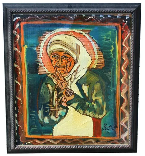Rudolph V. Bostic, Untitled, Acrylic & Marker on Cardboard