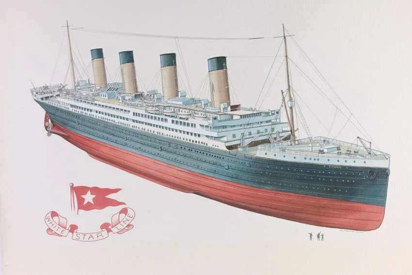 Tom Freeman, Titanic, 1987, Watercolor on Paper