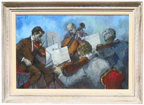 Untitled by Louis Burnett, Oil on board, offered Jun 2023