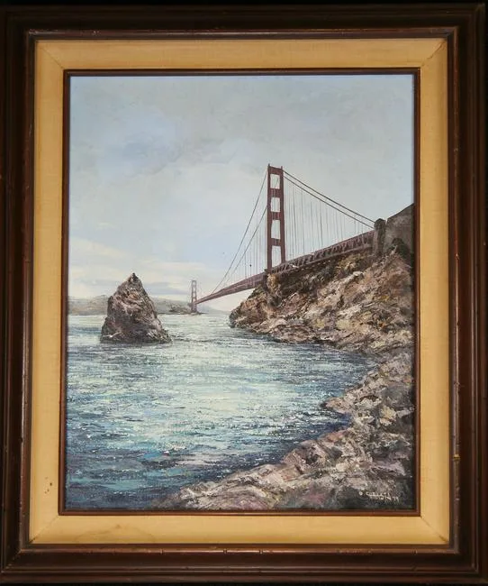 Anna Chrasta, Golden Gate Bridge, Oil on Canvas