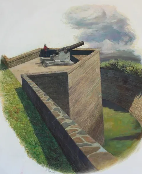 Fort #1 - Point Levis by Shannon Stirnweis, Oil on Illustration Board, sold Jun 2023