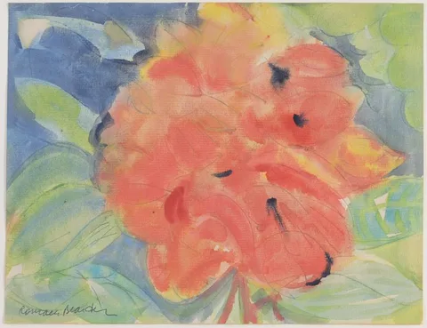 Romare Howard Bearden, Tropical Flowers, Watercolor on Paper
