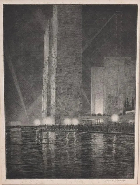 Gerald Geerlings, Grand Canal, America, Drypoint