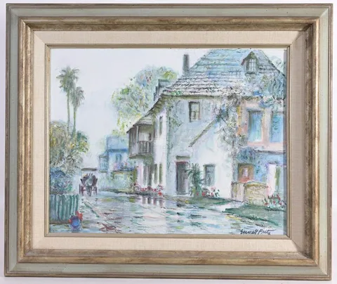 St. Augustine by Emmett Fritz, Oil on Canvas, sold Aug 2023