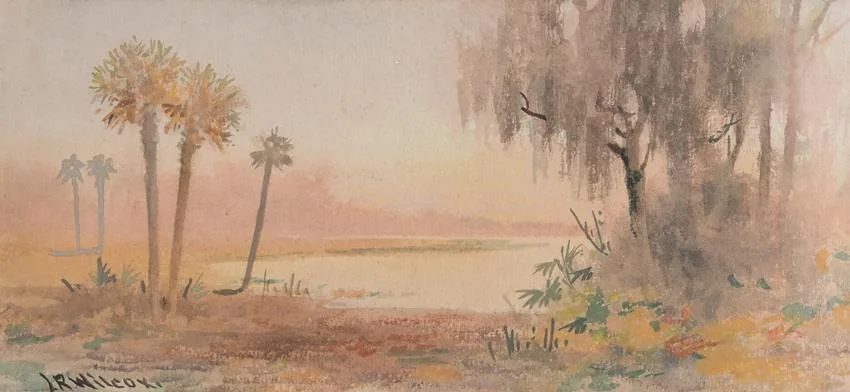 J. Ralph Wilcox, Florida Backwoods, Watercolor on Paper
